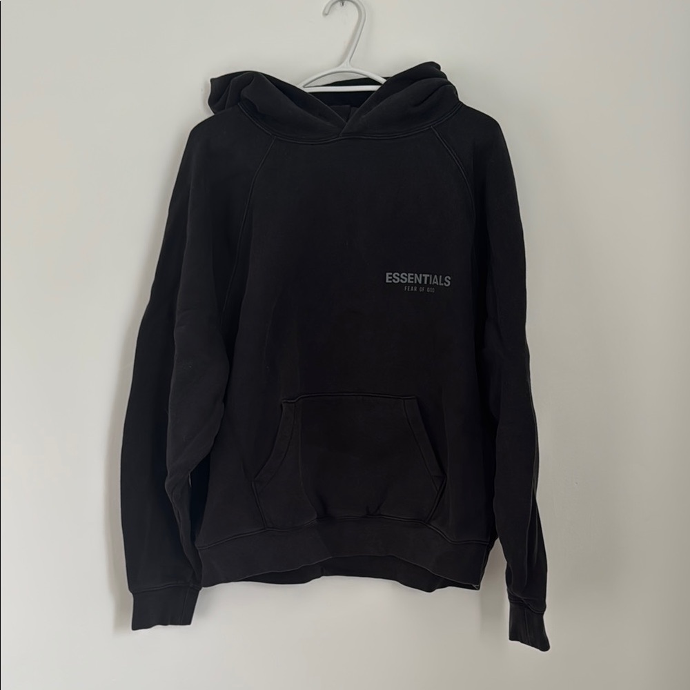 Essentials Black Sweater Casual Cotton Blend